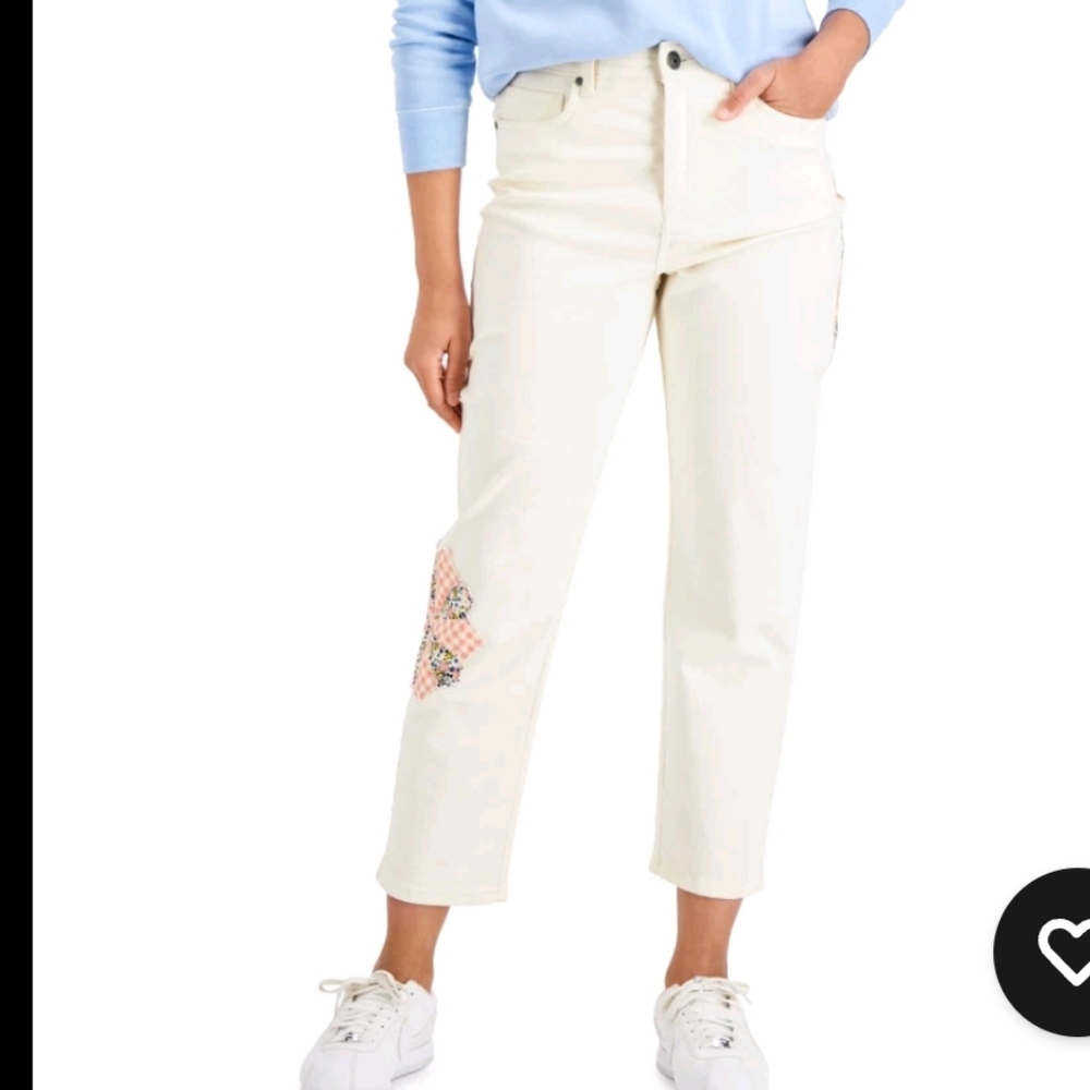 Style & Co Quilted Patchwork Boho Straight Mom Pa… - image 13